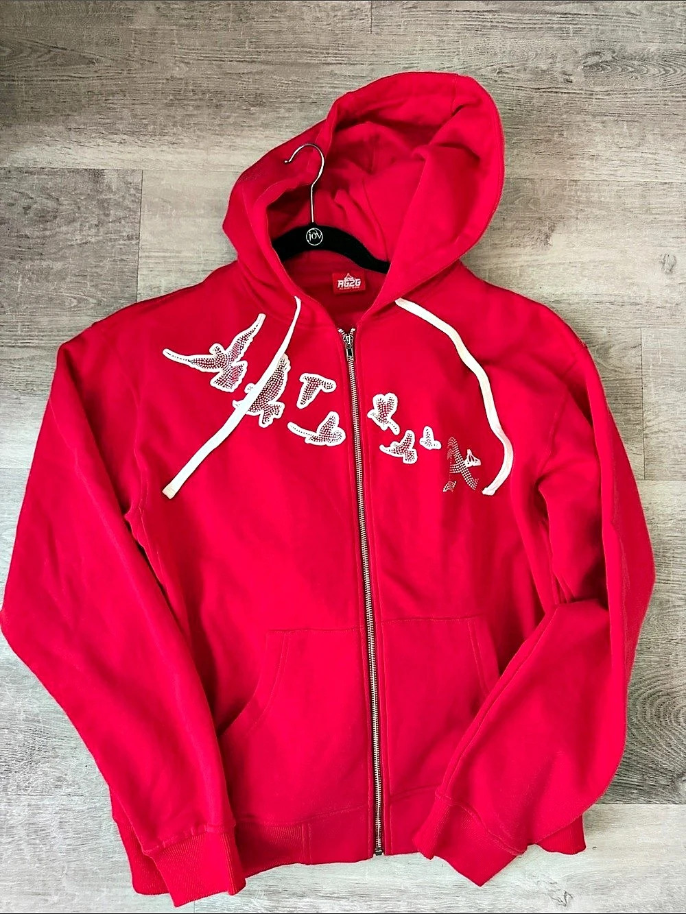 All Glory To God Red & White Track Pants Set Size Large Jacket, size Small Pants